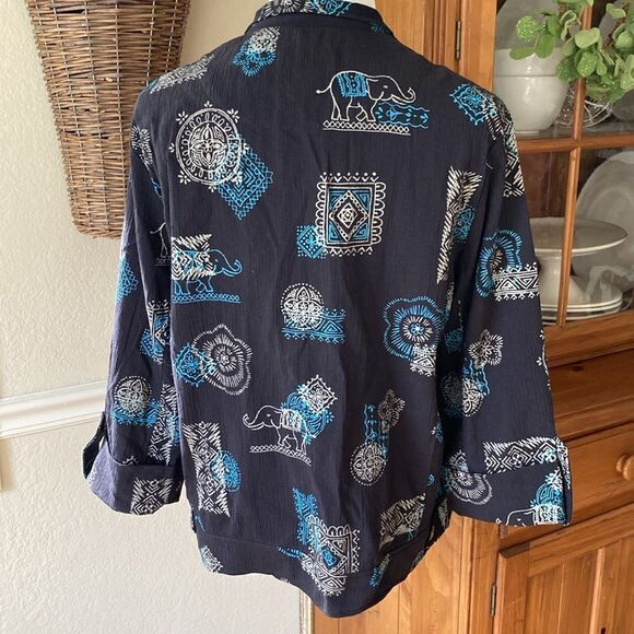 Draper’s & Damon’s Button Up Elephant Jacket Women’s L - Picture 6 of 11